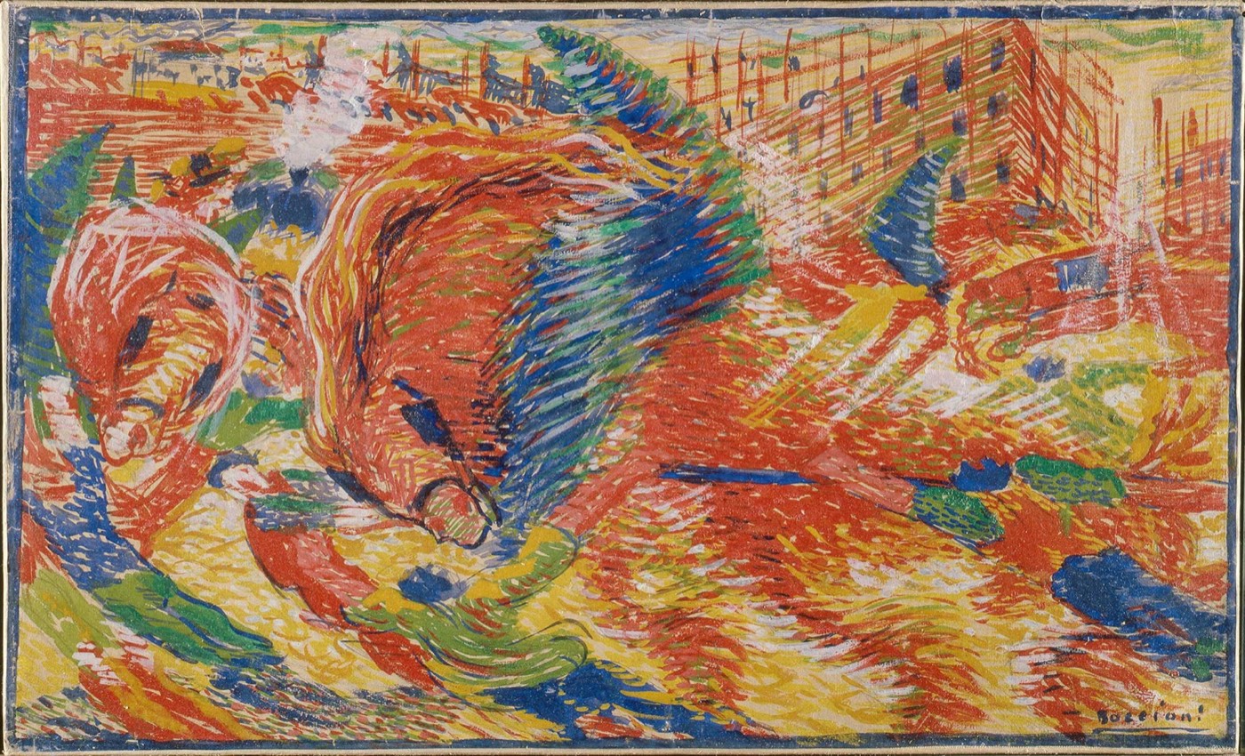 The City Rises by Umberto Boccioni