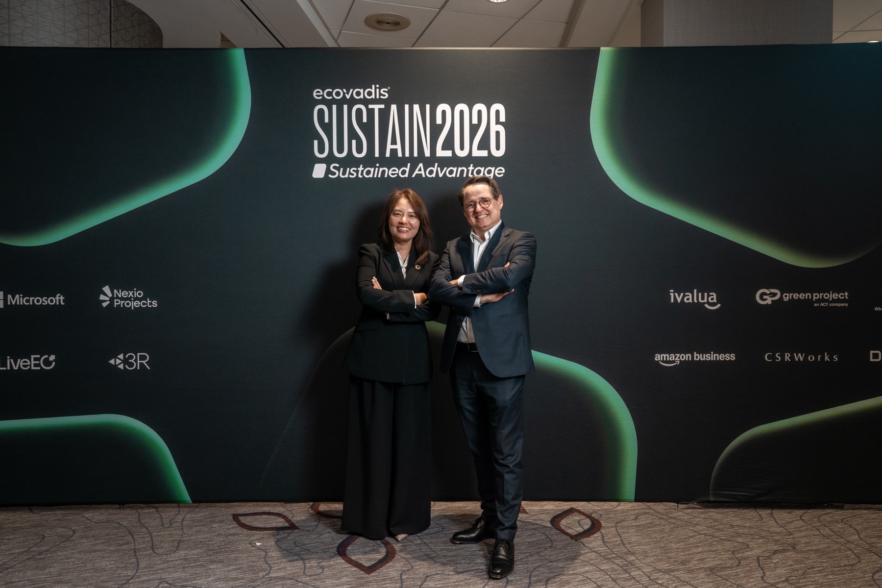 EcoVadis SUSTAIN 2026 현장에서 서욱과 Frédéric Trinel