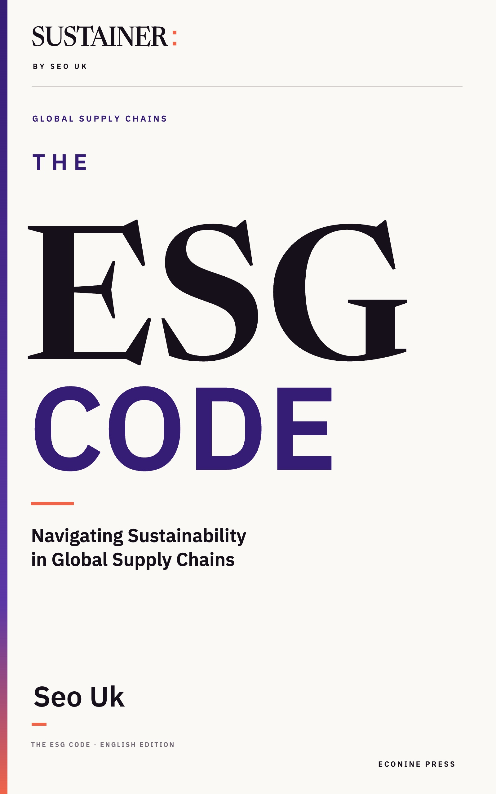 Front cover of the forthcoming English edition of ESG Code
